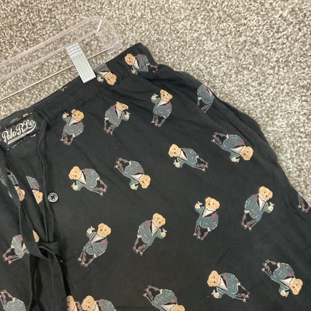 Lot of 2 Med Polo Ralph Lauren Polo Bear Sleep Lounge Pants Martini Polo Bear - Picture 11 of 16